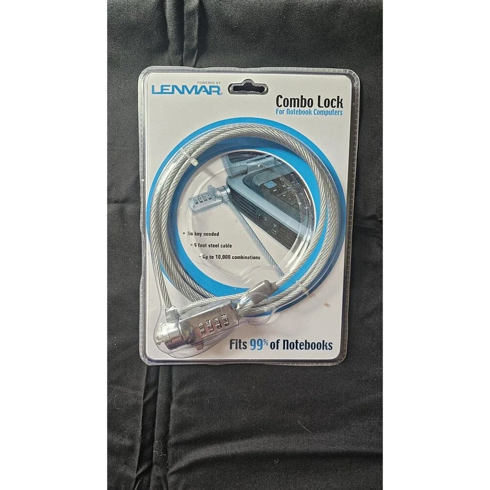 LEMAR 6' Foot Anti-Theft Cable Combo Lock for Notebook Computers New!